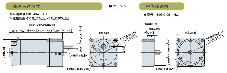 SPG标准型永磁直流马达 S9D系列40W