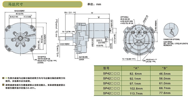 SPG永磁直流马达 SP系列减速马达